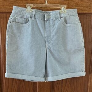 croft & barrow Light Blue and White Pinstripe Cotton Shorts